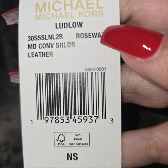 Nwt Michael Kors Ludlow Shoulder Bag Rosewater New - Picture 7 of 7